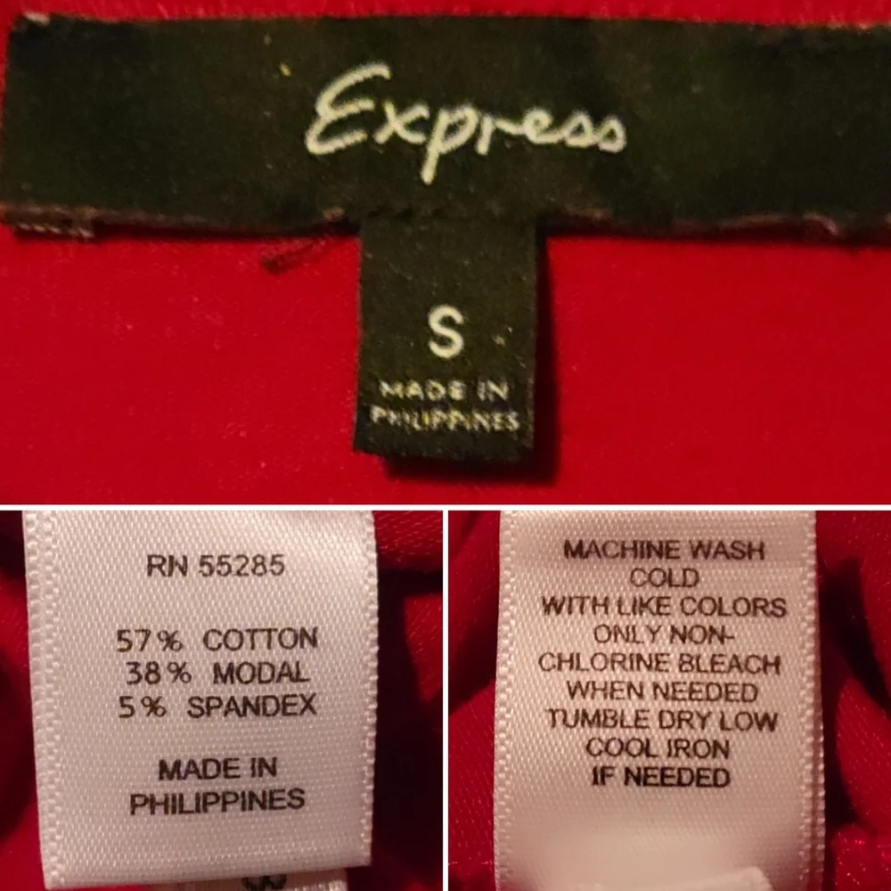 Express Red Cap Sleeve Turtleneck Blouse, Women's Small (S) - Picture 11 of 11